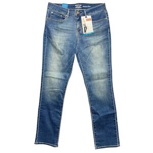 Signature Levi Strauss Co Simply Stretch Modern Slim Mid Rise Women Jeans Sz 10M